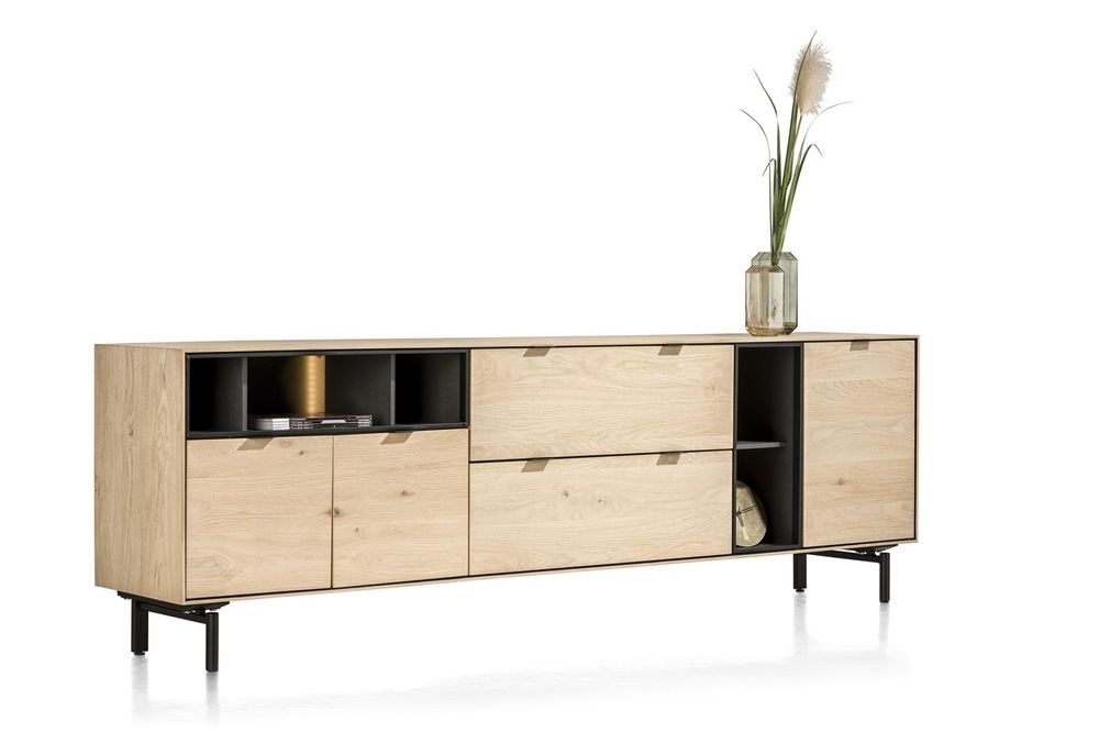 Set van 2 metalen u-poten en middenpoten ELEMENTS XOO 42291MET