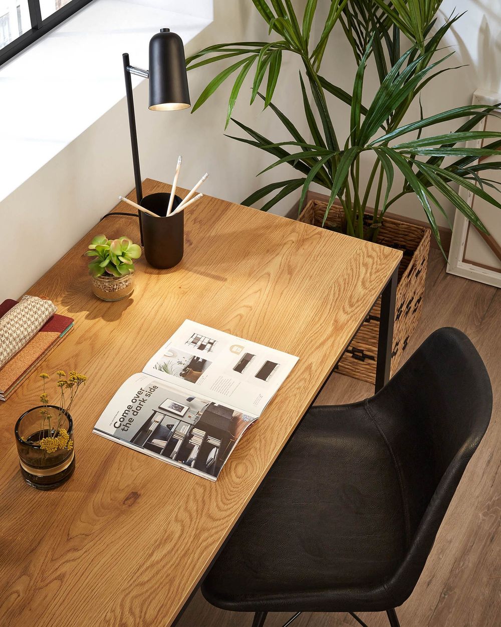 Bureau TALBOT - Zwart/naturel KAV CC1107M46