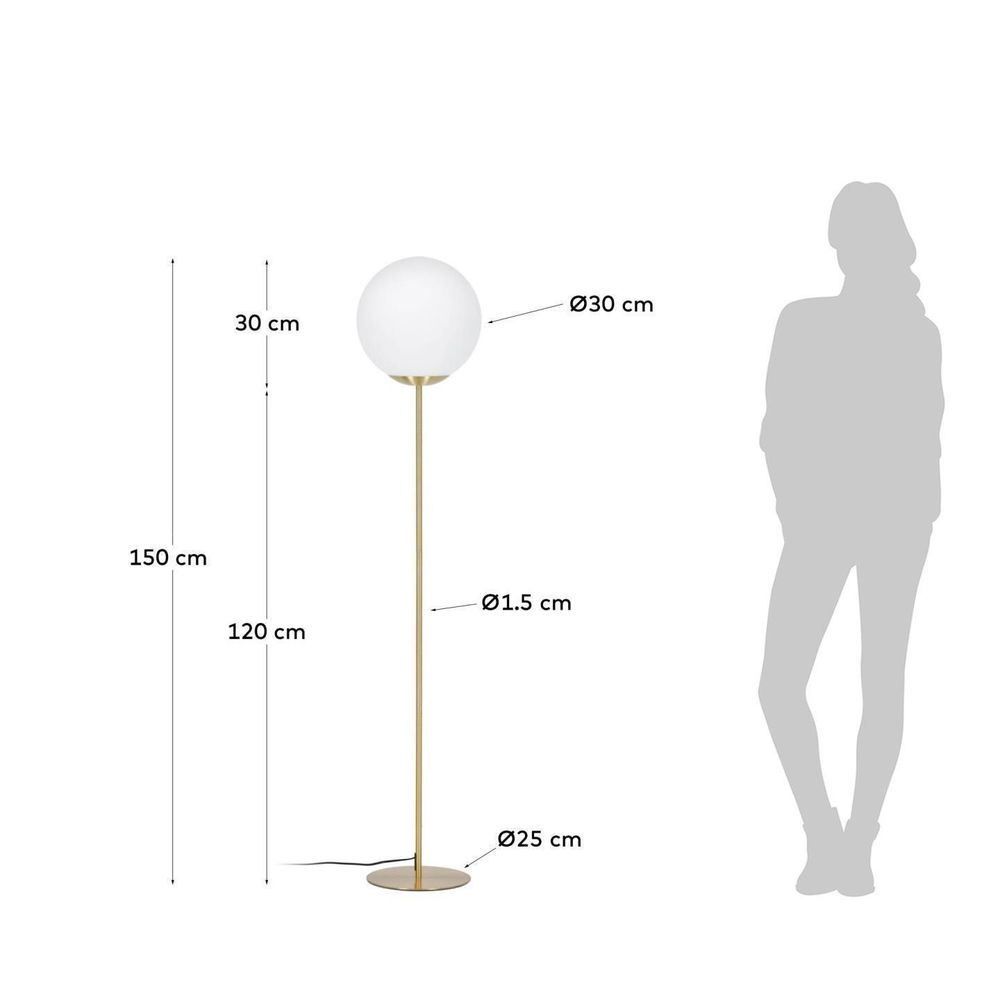 Vloerlamp MAHALA - Wit/goud KAV AA6454R53