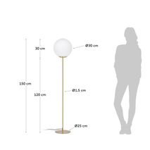 Vloerlamp MAHALA - Wit/goud KAV AA6454R53
