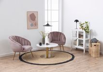Salontafel CORBY - Wit marmer/goud ACT CO SA