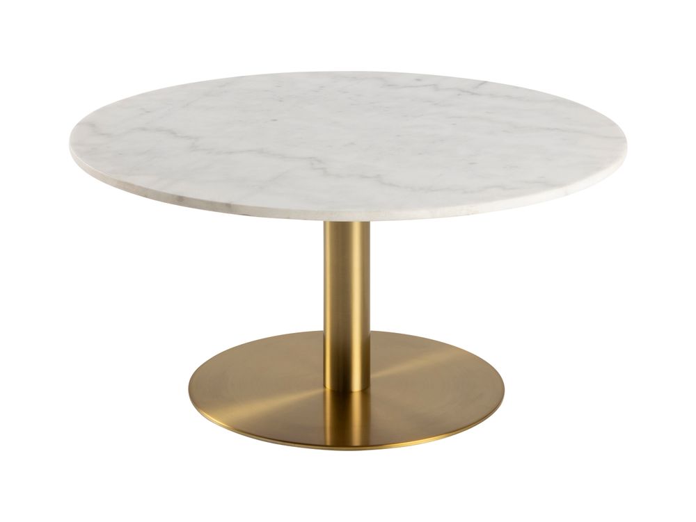 Salontafel CORBY - Wit marmer/goud ACT CO SA