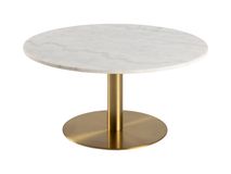 Salontafel CORBY - Wit marmer/goud ACT CO SA
