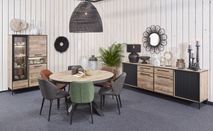 Eetkamertafel PERUGIA rond - Natuurlijke parketloo EVA PR TRO13MM