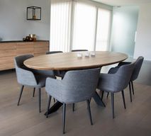 Dressoir ALEXI - Zwart/naturel VDC AX DRHDLDL