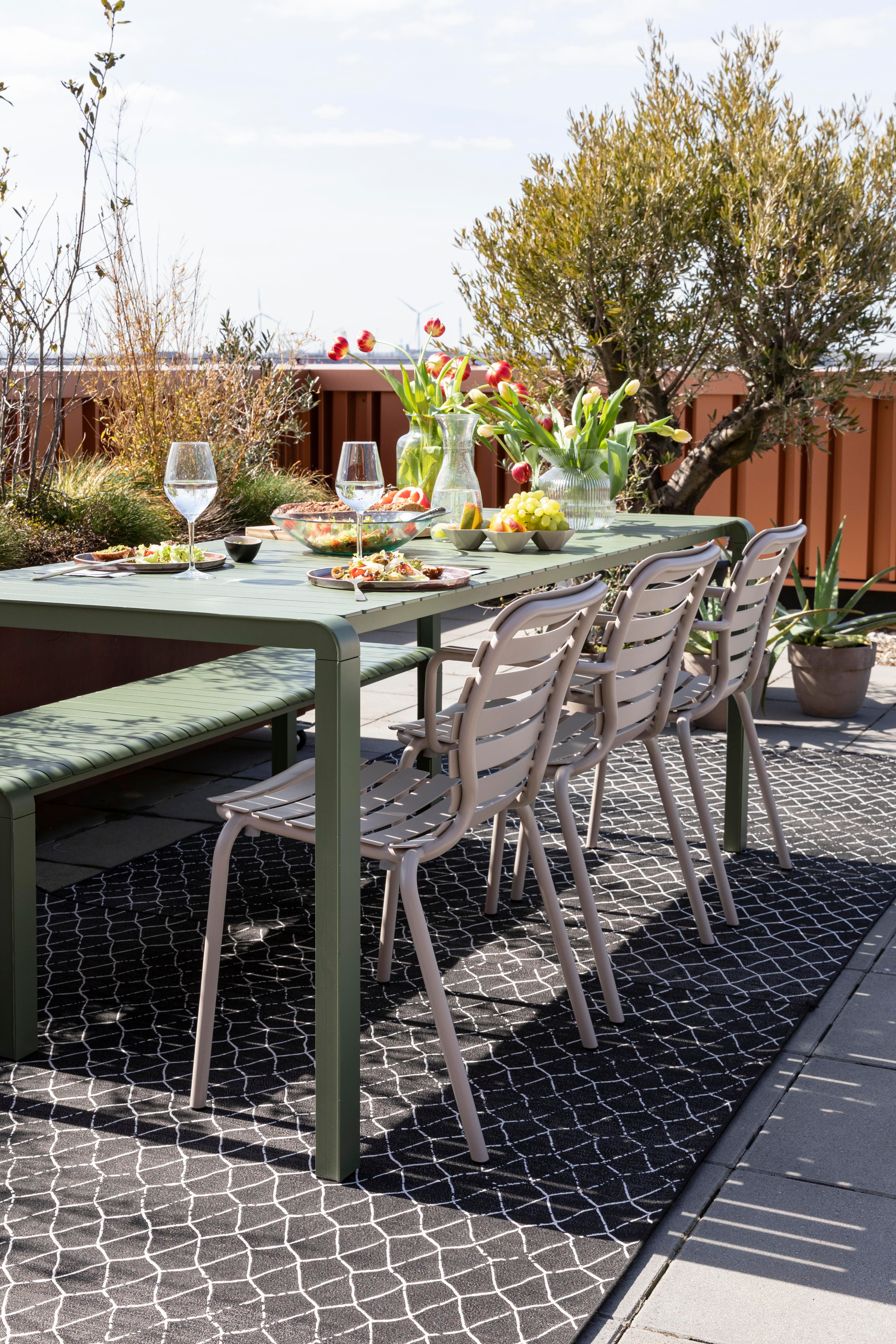 Tuinstoel met arm VONDEL - Groen