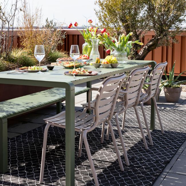 Tuinstoel met arm VONDEL - Groen