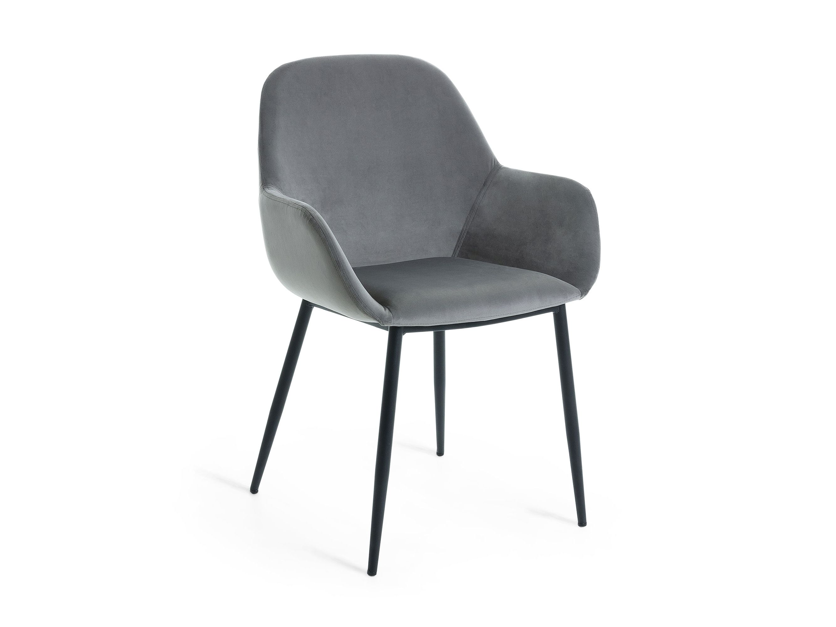 Armstoel KONNA - Grijs velvet