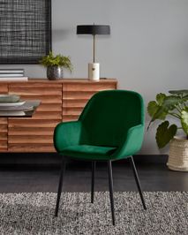 Armstoel KONNA - Groen velvet KAV CC0934J06