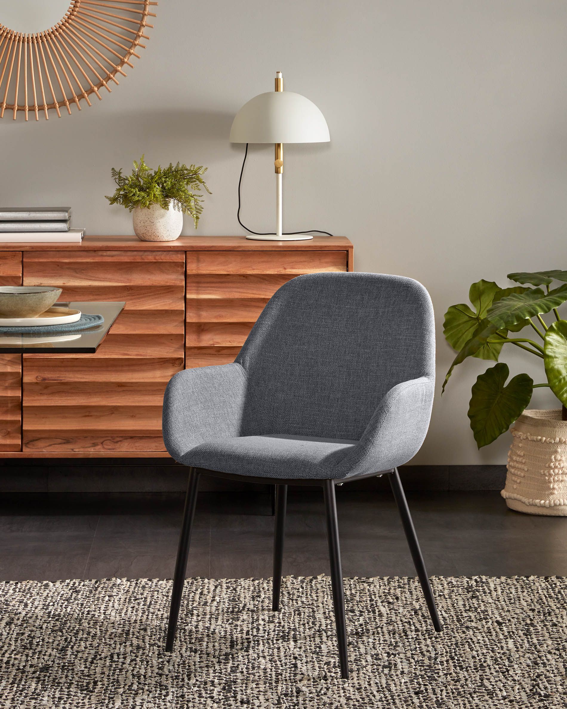 Armstoel KONNA - Donkergrijs