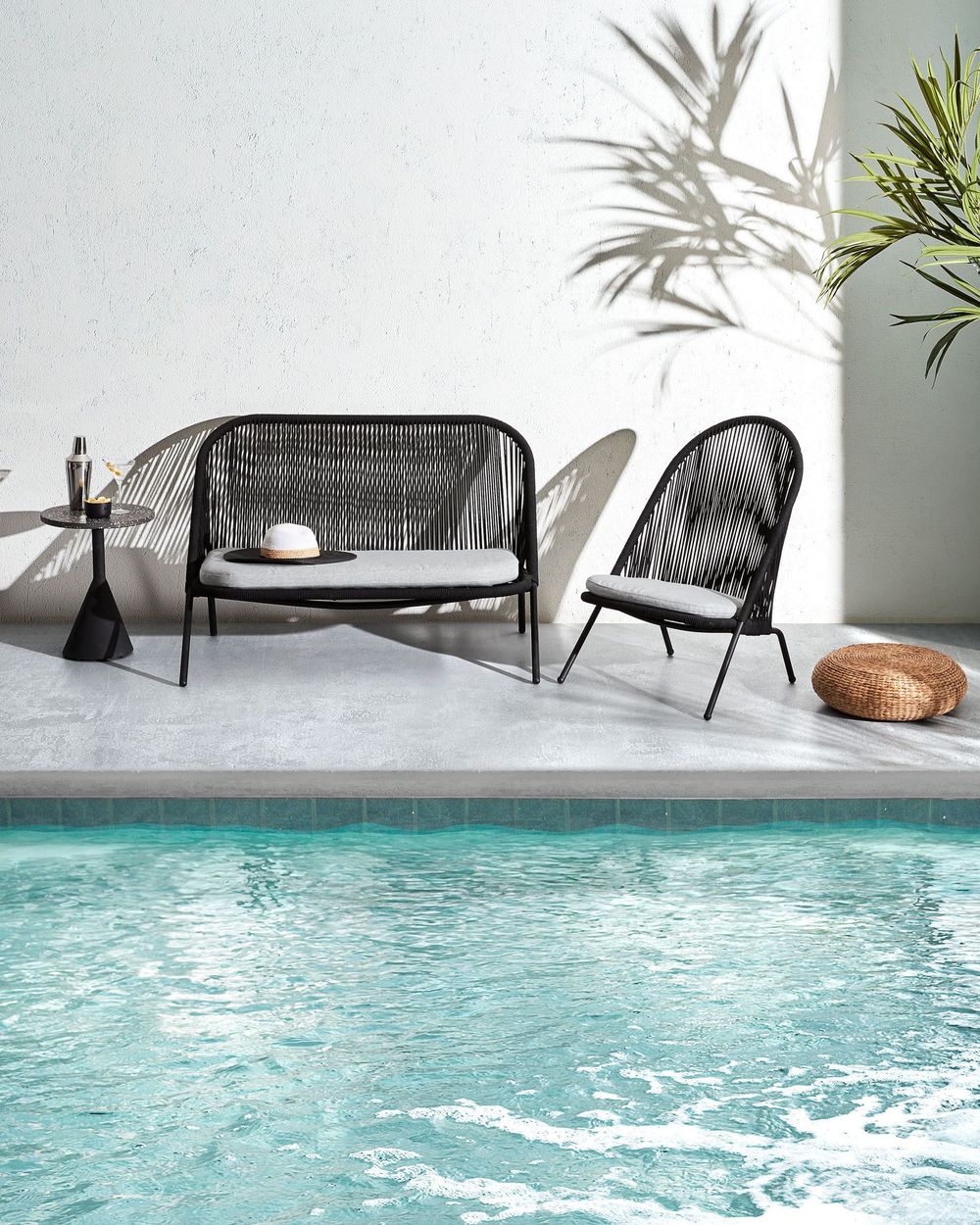 Bijzettafel voor buiten DELANO - Zwart KAV CC0831PR01