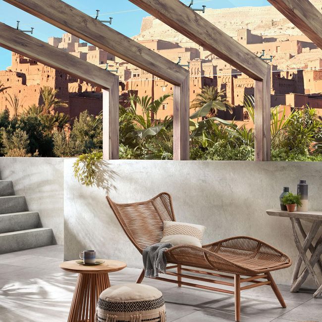 Bijzettafel buiten JEANETTE - Teak