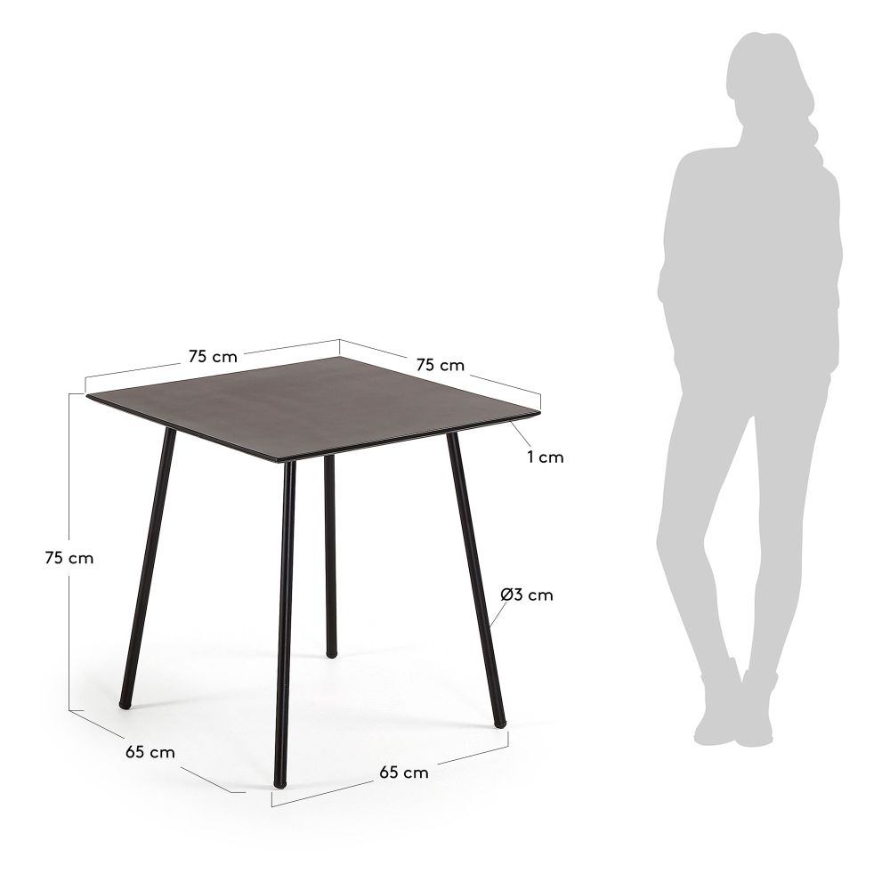 Tuintafel MATHIS - Zwart KAV CC0711R01