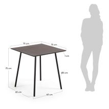 Tuintafel MATHIS - Zwart KAV CC0711R01