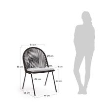 Tuinstoel SHANN - Zwart KAV CC0720S01