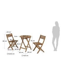 Tuinset opvouwbaar ELISIA - Acacia KAV CC2169M46