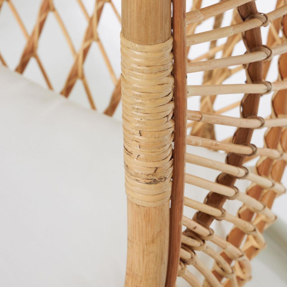 Hangstoel EKATARINA - Lichtgrijs / Rotan KAV CC5972J05