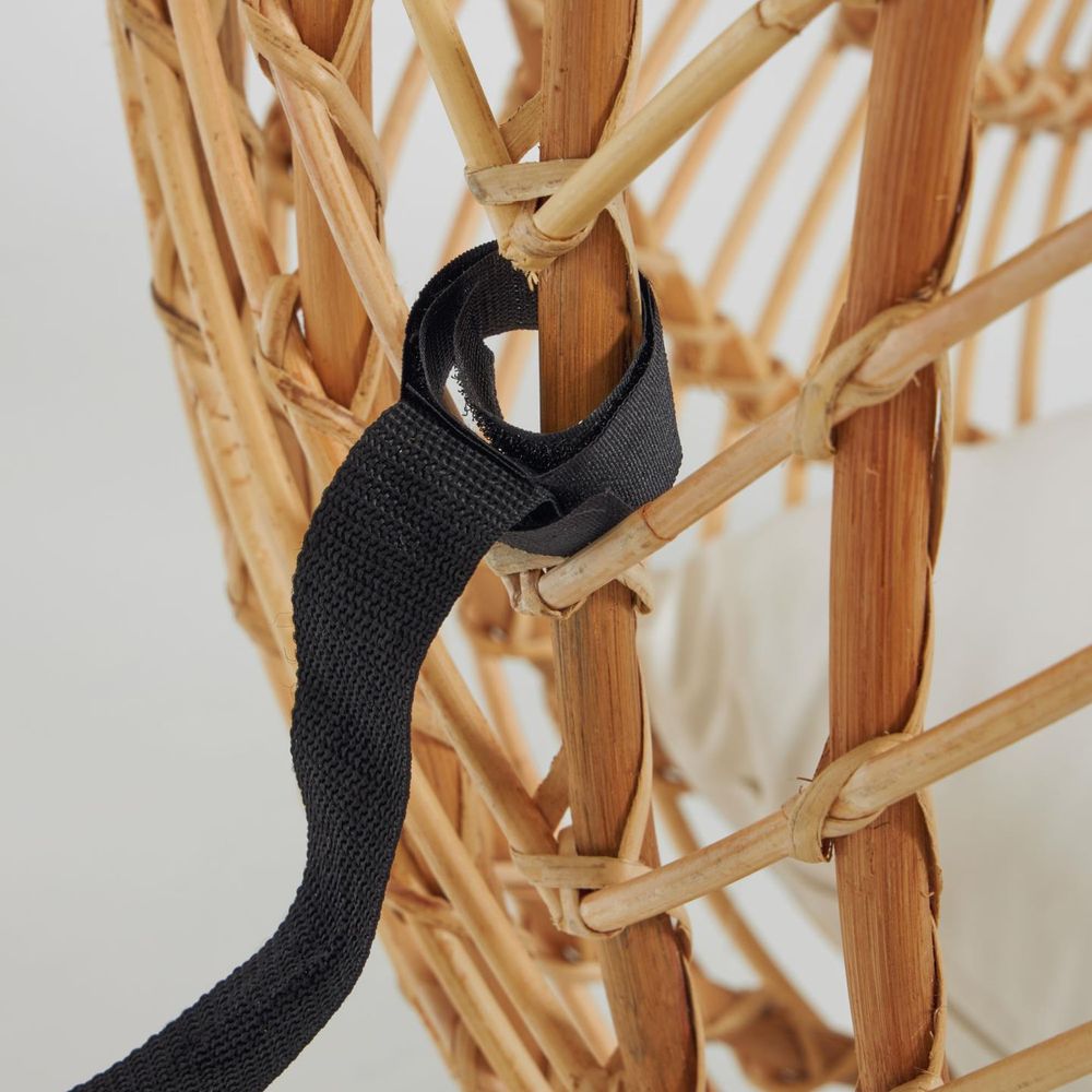 Hangstoel EKATARINA - Lichtgrijs / Rotan KAV CC5972J05