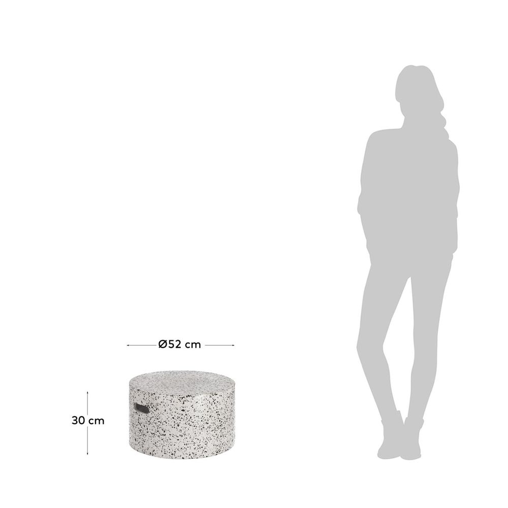 Salontafel JENELL - Wit terrazzo KAV CC2223PR05