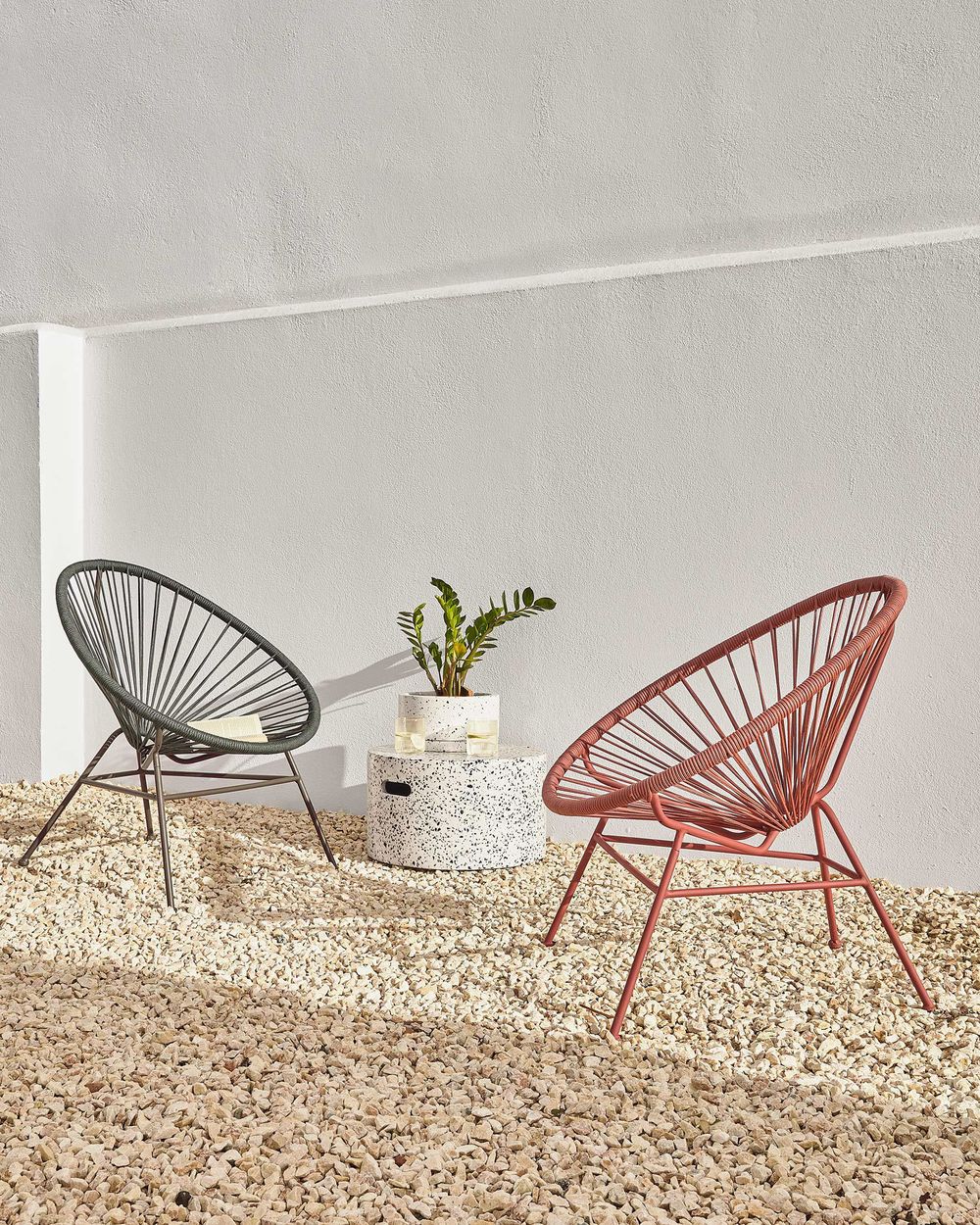 Salontafel JENELL - Wit terrazzo KAV CC2223PR05