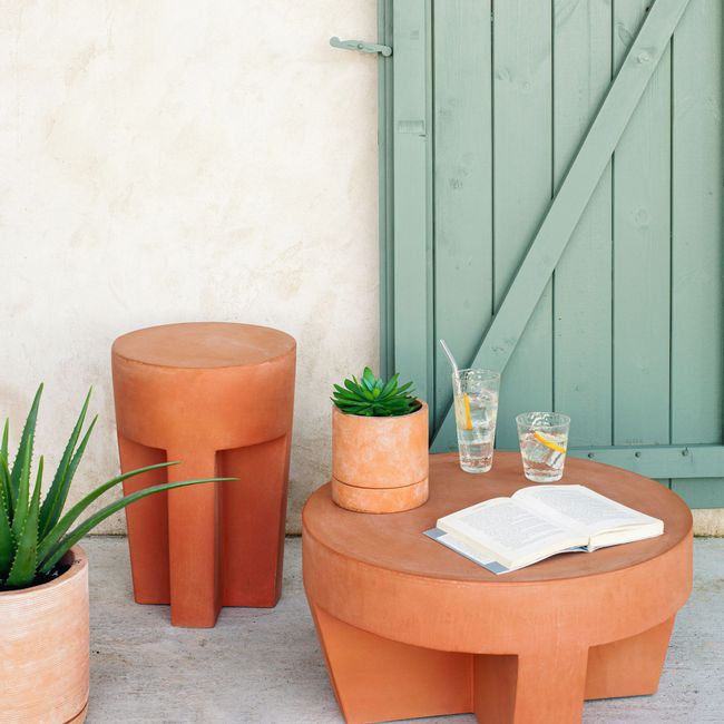 Bijzettafel voor buiten VILENA - Terracotta