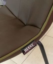 Stoel LUCCA - Grijs/taupe lederlook PDM LUB ST