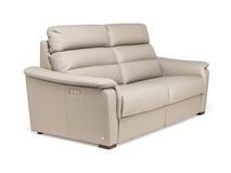 2-zit met elektr. relaxen VULCANO - Beige leder CAL-128-000168-10-BT328