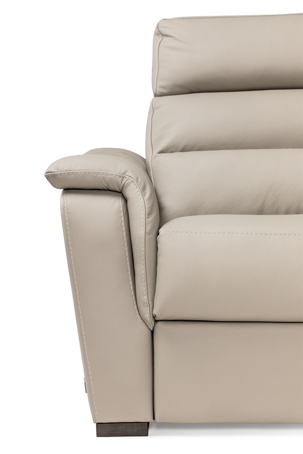 2-zit met elektr. relaxen VULCANO - Beige leder CAL-128-000168-10-BT328