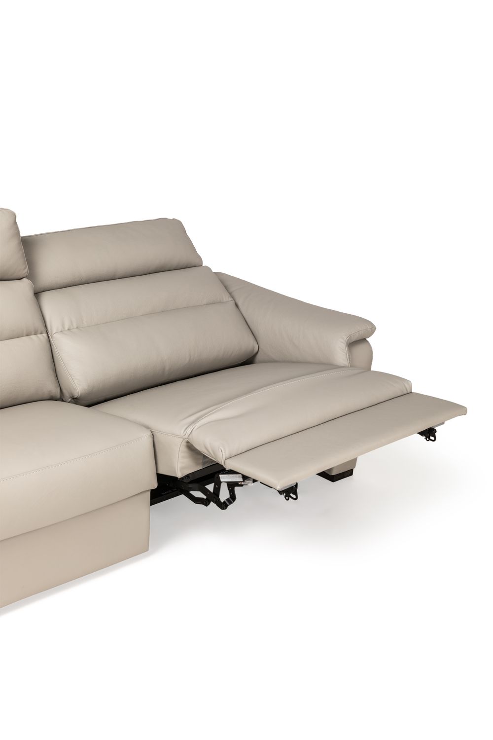 2-zit met elektr. relaxen VULCANO - Beige leder CAL-128-000168-10-BT328