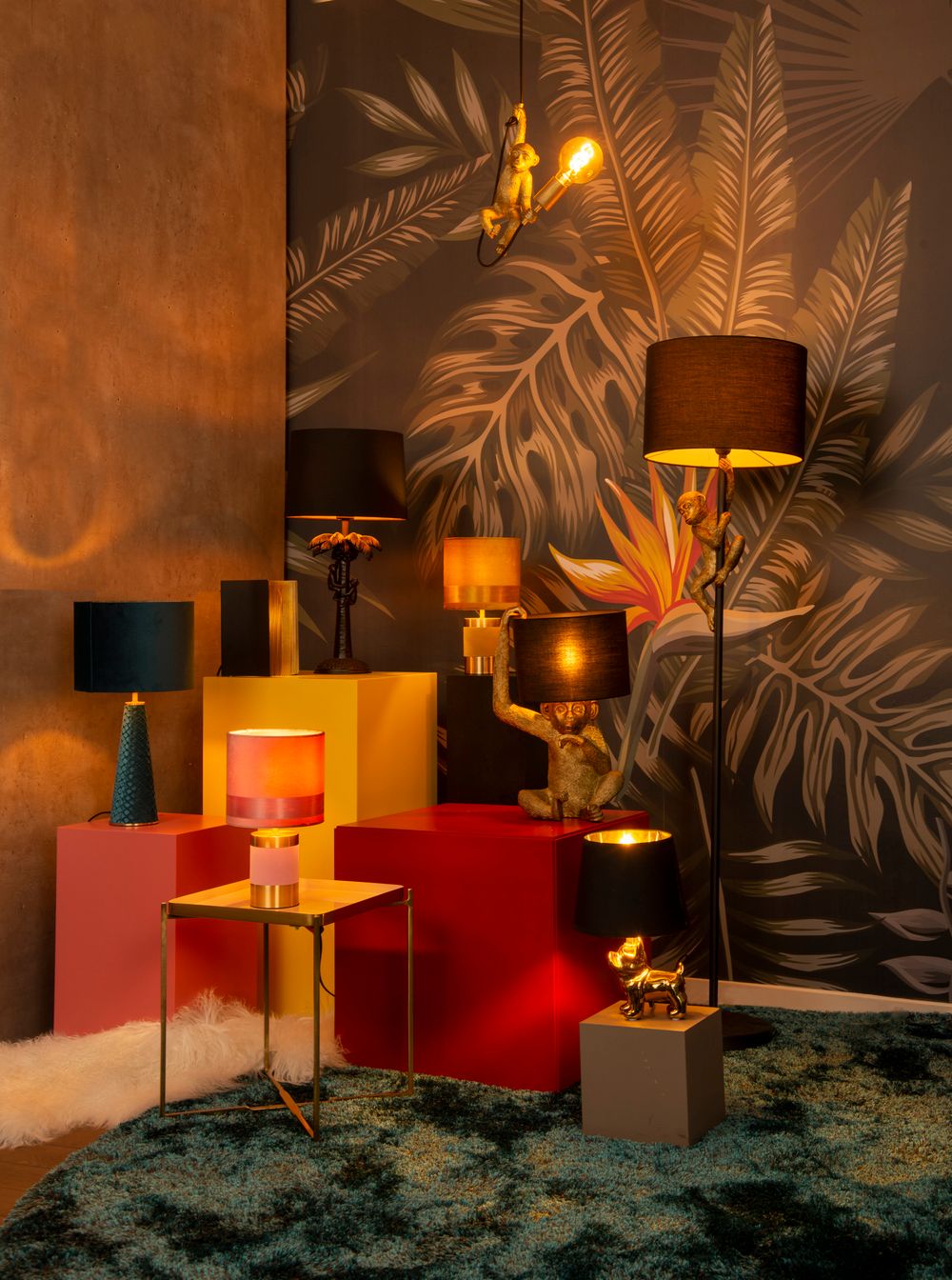 Hanglamp CHIMP - Goud/zwart LCD104020130