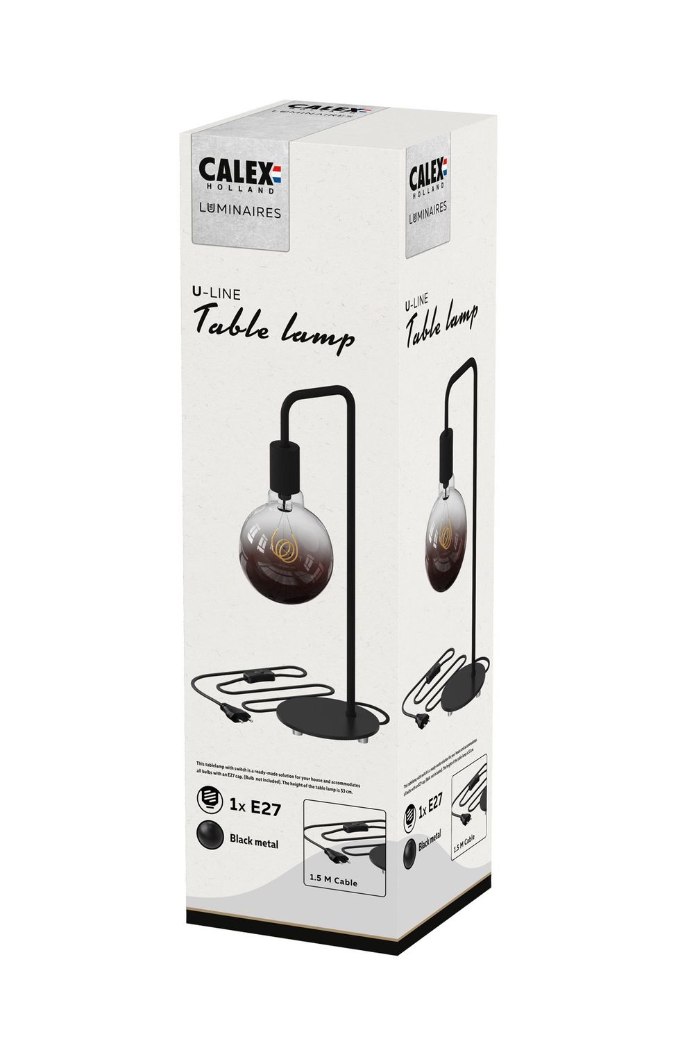 Tafellamp U-LINE - Zwart metaal CLX 941100
