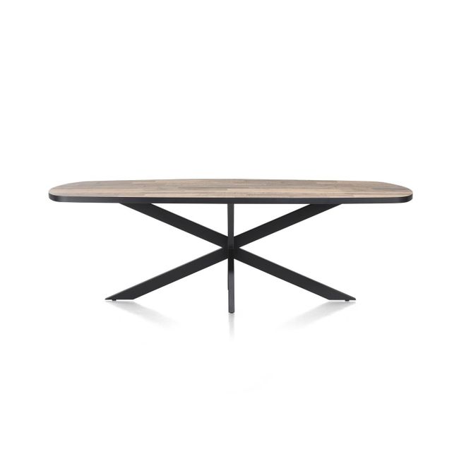 Tafel AVALOX ovaal met centrale poot - Driftwood