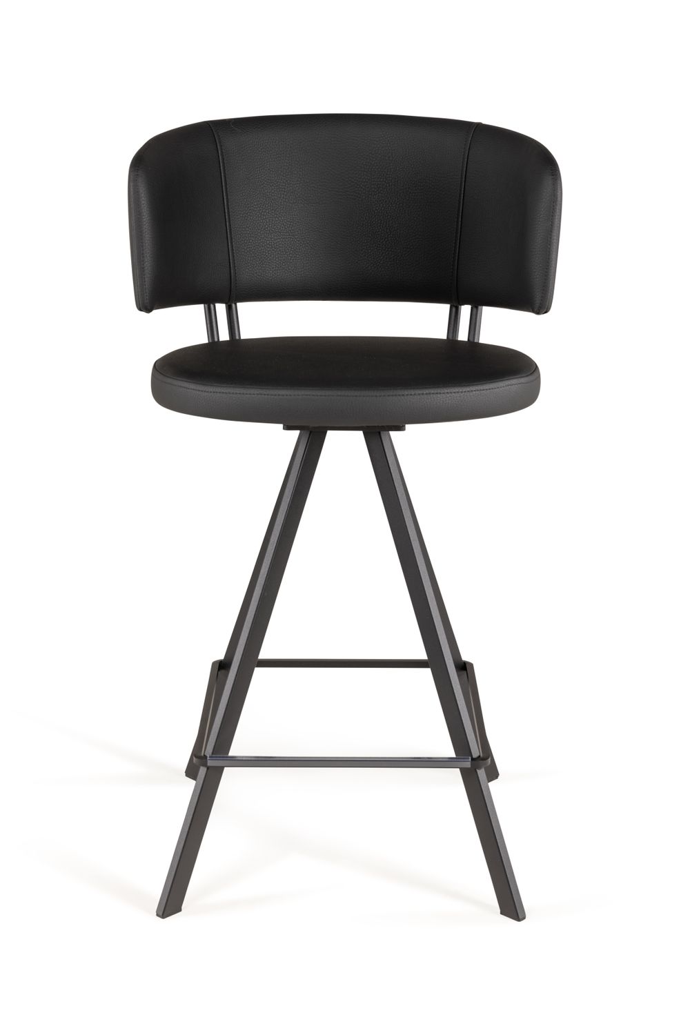 Barstoel BARALLURE - Zwart lederlook PFT-248-000005-C800