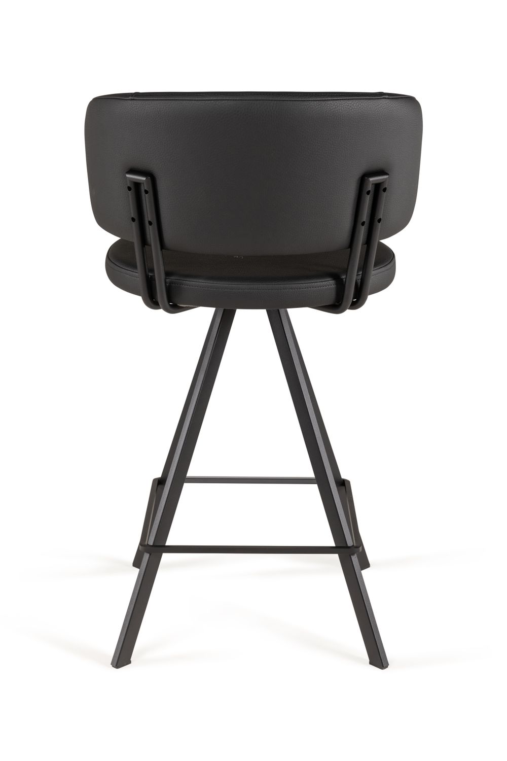 Barstoel BARALLURE - Zwart lederlook PFT-248-000005-C800
