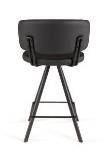 Barstoel BARALLURE - Zwart lederlook PFT-248-000005-C800