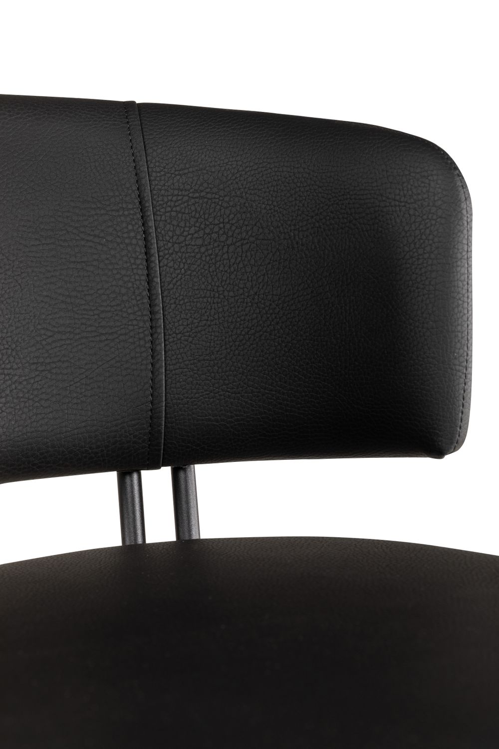 Barstoel BARALLURE - Zwart lederlook PFT-248-000005-C800