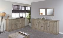 Dressoir YORK 4 deuren - Lariks & crystal oak  MBR-1-000056