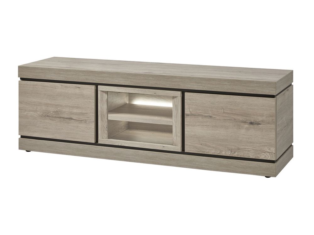 Tv-meubel BELLUNO - Millenium Oak Light Grey EVA-26-000006