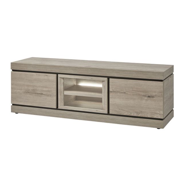 Tv-meubel BELLUNO - Millenium Oak Light Grey