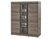 Vitrinekast BELLUNO - Millenium Oak Light Grey EVA BU V1-K538
