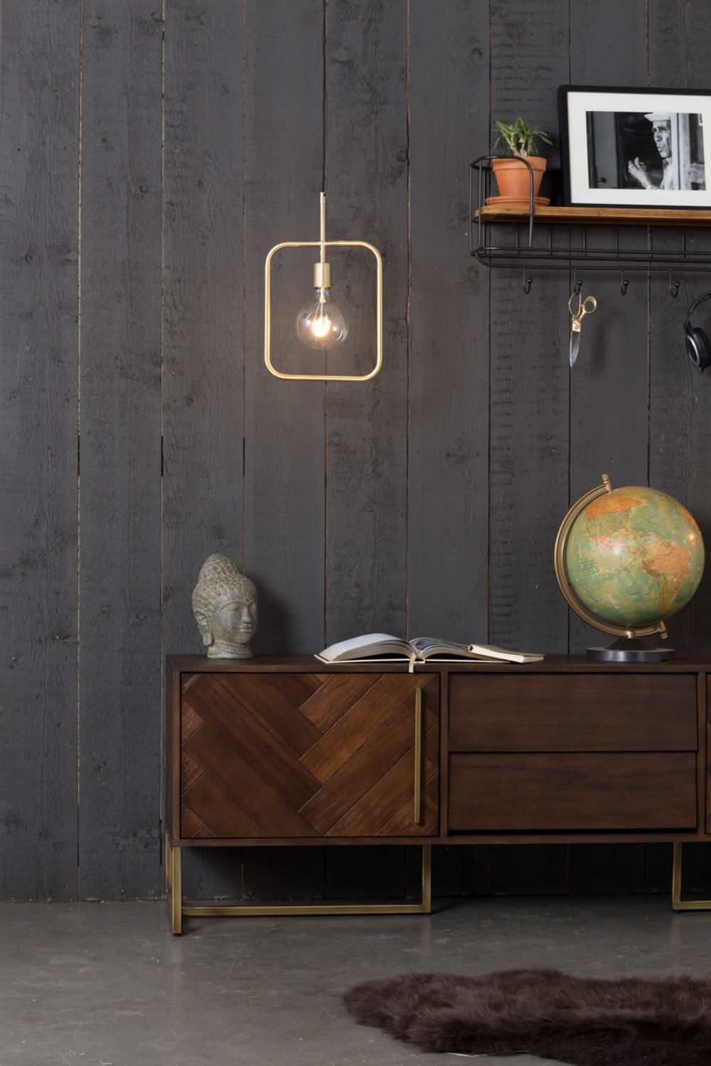 Dressoir CLASS laag - Acacia wood/brass ZVR 4300007