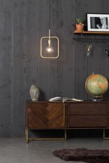 Dressoir CLASS laag - Acacia wood/brass ZVR 4300007