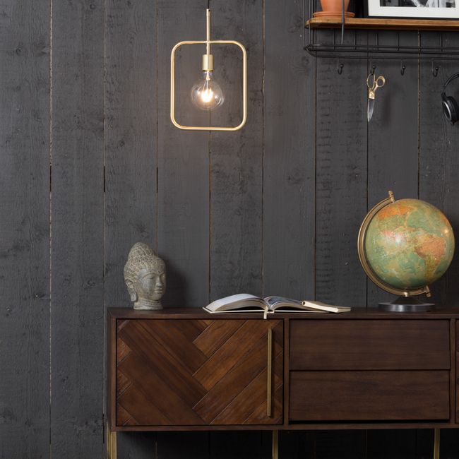 Dressoir CLASS laag - Acacia wood/brass