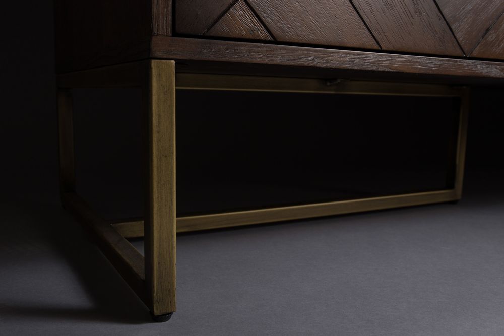 Dressoir CLASS laag - Acacia wood/brass ZVR 4300007