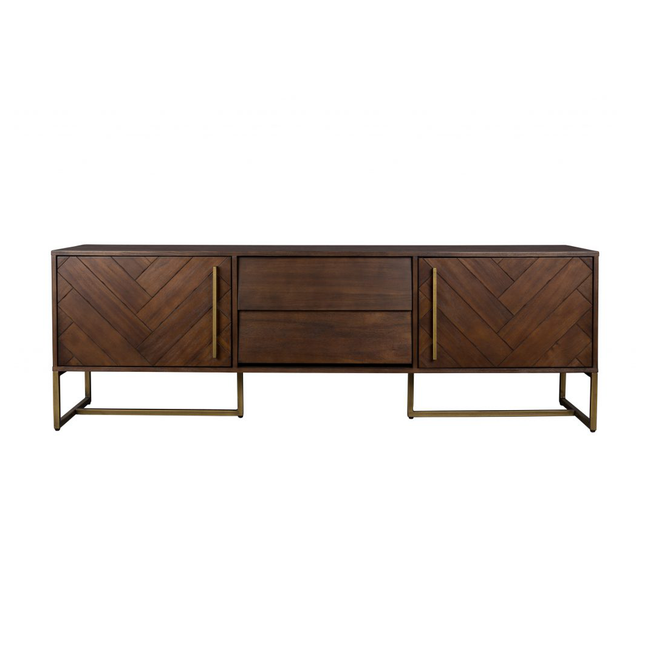 Dressoir CLASS laag - Acacia wood/brass