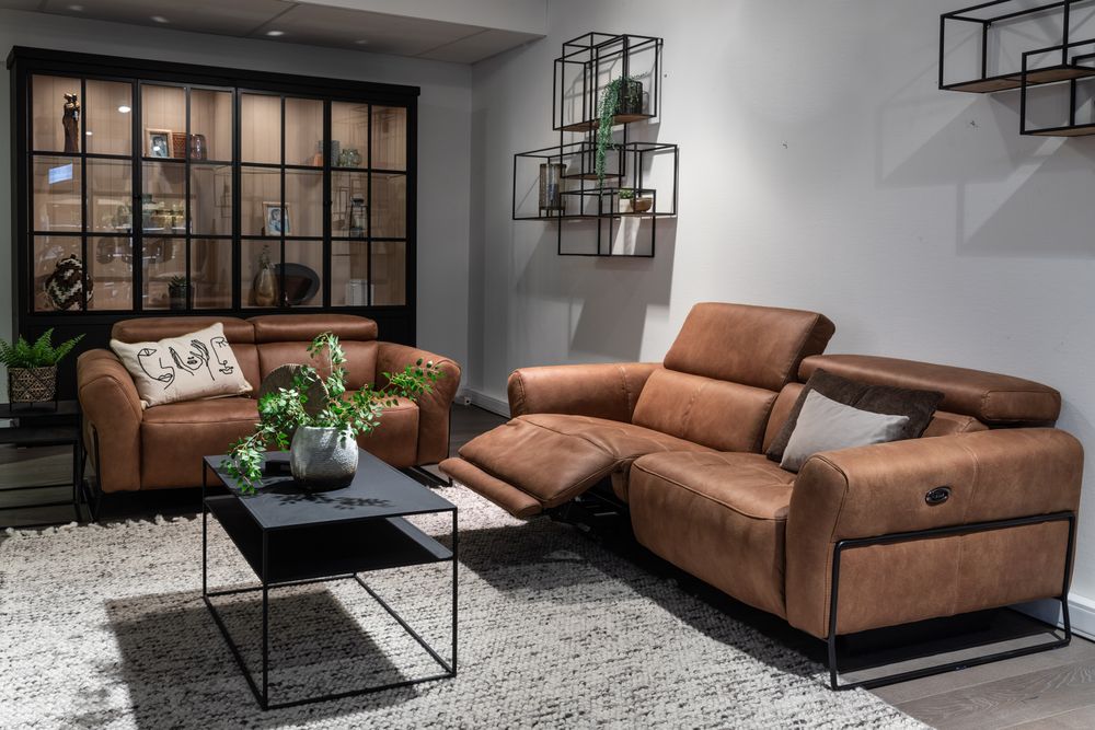 2-zit zetel B-0327 - Cognac bruin HTL B0327 2Z