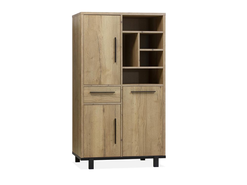 Wandkast WOODY - Natuur/zwart metaal MXF-182-000012