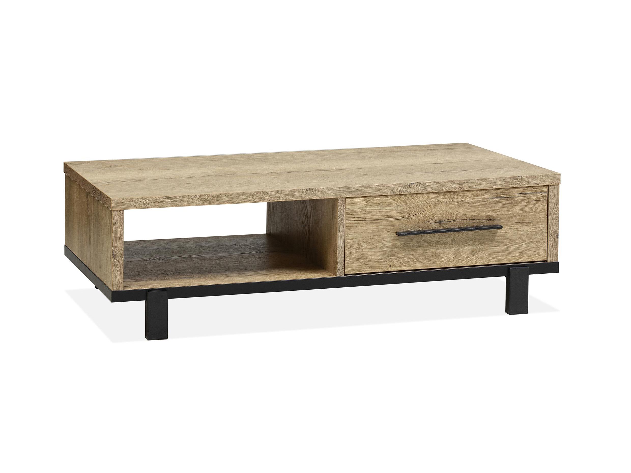 Salontafel WOODY - Natuur/zwart metaal MXF-182-000001