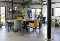 Eetkamertafel METALUXE - Railway Brown HEH 45660RWB