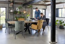 Eetkamertafel METALUXE - Railway Brown HEH 45660RWB